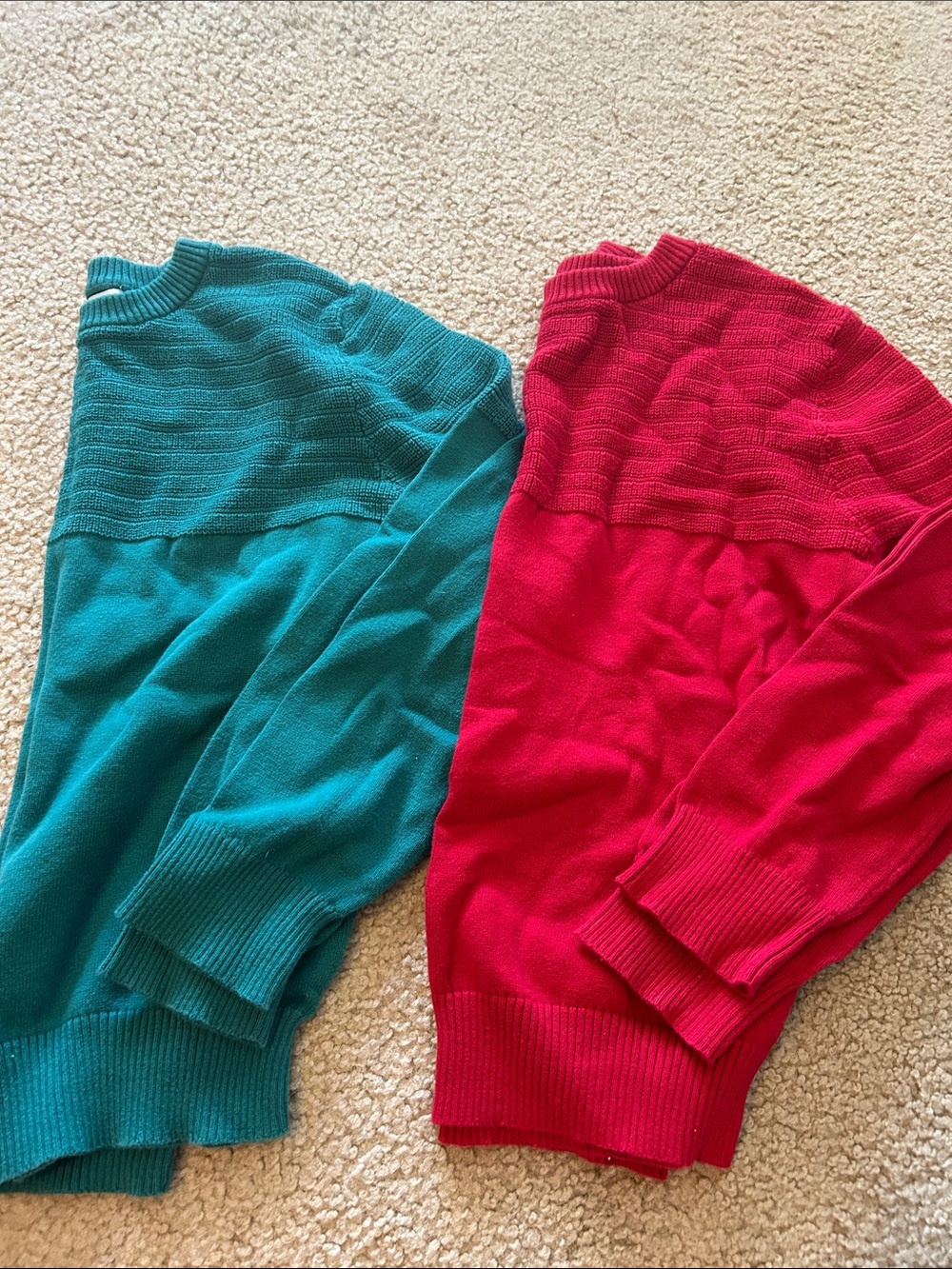 Cat & Jack Teal and Red Girls' Sweaters
